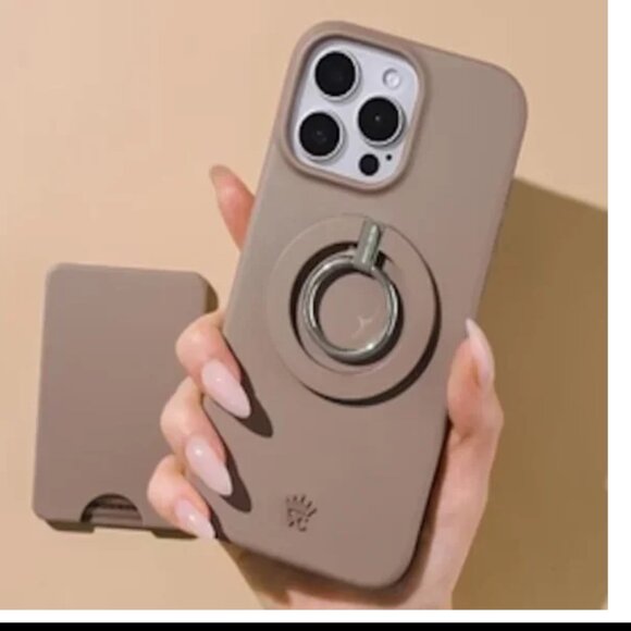 Velvet Caviar Other - NEW Velvet Caviar Cashmere Taupe iPhone16 Case Holder